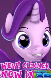 Size: 525x807 | Tagged: safe, derpibooru import, starlight glimmer, pony, unicorn, 3d, caption, cute, expand dong, exploitable meme, female, grin, happy, image macro, looking at you, mare, meme, smiling, solo, source filmmaker, wow, wow! glimmer