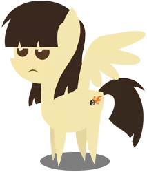 Size: 2000x2350 | Tagged: safe, artist:scourge707, derpibooru import, wild fire, pegasus, pony, female, frown, mare, pointy ponies, simple background, solo, transparent background, unamused, vector