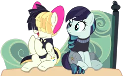 Size: 5334x3276 | Tagged: safe, artist:jhayarr23, derpibooru import, coloratura, songbird serenade, earth pony, pegasus, pony, my little pony: the movie, absurd resolution, bow, clothes, colorenade, cute, female, hair over eyes, mare, rara, show accurate, simple background, sitting, smiling, transparent background, vector