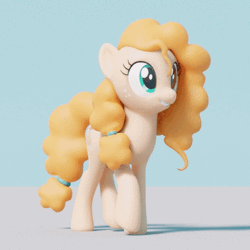 Size: 512x512 | Tagged: safe, artist:therealdjthed, derpibooru import, pear butter, earth pony, pony, the perfect pear, 3d, 3d model, absurd file size, absurd gif size, animated, blender, cute, cycles, cycles render, female, gif, mare, model:djthed, pearabetes, plot, simple background, solo