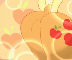 Size: 640x539 | Tagged: suggestive, artist:n0nnny, derpibooru import, applejack, earth pony, pony, apple, applebutt, ass up, butt, butt only, dock, featureless crotch, female, food, mare, plot, raised tail, solo, solo female, tail