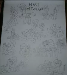 Size: 1570x1746 | Tagged: safe, artist:flashlighttwi, derpibooru import, applejack, flash sentry, fluttershy, pinkie pie, rainbow dash, rarity, twilight sparkle, twilight sparkle (alicorn), oc, alicorn, pony, alicorn oc, armor, boop, crown, cuddling, female, flashlight, jewelry, kissing, male, mane six, marriage, marriage proposal, noseboop, nuzzling, offspring, parent:flash sentry, parent:twilight sparkle, parents:flashlight, pregnant, regalia, royal guard, shipping, sketch, sketch dump, straight, traditional art, wedding