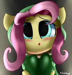 Size: 2800x2900 | Tagged: safe, artist:a8f12, derpibooru import, fluttershy, pony, blushing, clothes, cute, hoodie, shyabetes, solo