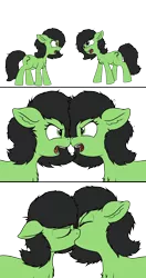 Size: 2590x4903 | Tagged: safe, artist:smoldix, derpibooru import, oc, oc:anonfilly, unofficial characters only, pony, absurd resolution, cute, female, filly, kissing, lesbian, shipping