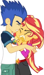 Size: 3001x5060 | Tagged: safe, artist:cloudyglow, derpibooru import, flash sentry, sunset shimmer, equestria girls, legend of everfree, absurd resolution, simple background, transparent background, vector