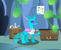 Size: 10532x8651 | Tagged: absurd resolution, artist:kirbymlp, cave, changedling, changedling oc, changeling, changeling hive, changeling oc, clipboard, clothes, cute, cuteling, derpibooru import, doctor, doctor's coat, doctor's office, hive, lights, oc, oc:sky shade, professional, safe, sink, uniform, unofficial characters only