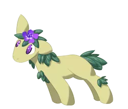 Size: 1400x1200 | Tagged: safe, artist:tartsarts, derpibooru import, oc, oc:willow, unofficial characters only, plant pony, pony, blank flank, female, flower, foal, mare, no pupils, simple background, solo, tabula rasa, transparent background