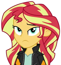 Size: 3056x3253 | Tagged: safe, artist:sketchmcreations, derpibooru import, sunset shimmer, dance magic, equestria girls, spoiler:eqg specials, female, frown, raised eyebrow, simple background, transparent background, unamused, vector