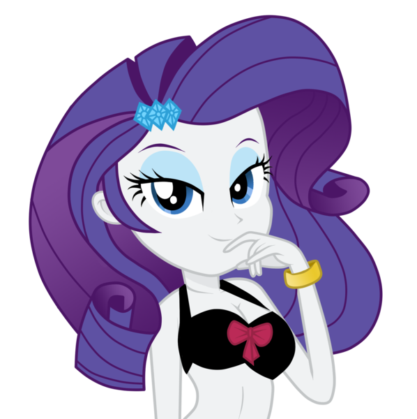 Size: 1668x1673 | Tagged: suggestive, artist:jennieoo, derpibooru import, rarity, equestria girls, bedroom eyes, black underwear, bow, bra, bracelet, breasts, busty rarity, cleavage, clothes, female, jewelry, lingerie, looking at you, simple background, solo, transparent background, underwear