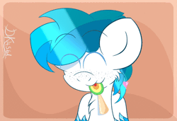 Size: 700x480 | Tagged: safe, artist:dannykay4561, derpibooru import, oc, oc:breeze skies, oc:cloud flicker, unofficial characters only, pegasus, pony, abuse, animated, candy, chest fluff, clothes, crying, food, frame by frame, gif, heartbreak, lollipop, offscreen character, ouch, rekt, slap, smiling, violence