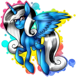 Size: 810x823 | Tagged: safe, artist:lada03, derpibooru import, oc, oc:miss smile, unofficial characters only, alicorn, pony, alicorn oc, female, flying, looking at you, mare, simple background, smiling, solo, transparent background