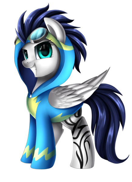 Size: 2016x2783 | Tagged: safe, artist:pridark, derpibooru import, oc, oc:switch, oc:switch storm, unofficial characters only, pegasus, pony, clothes, commission, female, grin, hooves, looking at you, mare, simple background, smiling, solo, sweater, tattoo, transparent background