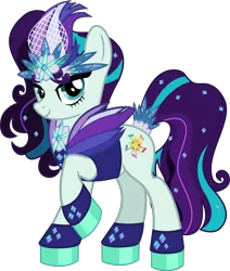 Size: 5994x7073 | Tagged: safe, artist:jhayarr23, derpibooru import, coloratura, earth pony, pony, absurd resolution, clothes, countess coloratura, female, looking at you, mare, raised hoof, simple background, smiling, solo, transparent background, updated, vector