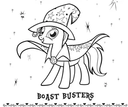 Size: 792x662 | Tagged: safe, derpibooru import, trixie, pony, unicorn, boast busters, coloring book, coloring page, female, lineart, mare, printable, simple background, solo