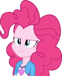 Size: 3000x3652 | Tagged: safe, artist:ambassad0r, derpibooru import, pinkie pie, equestria girls, clothes, cute, disapproval, female, madorable, pinkie pie is not amused, simple background, solo, transparent background, unamused, upset, vector