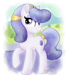 Size: 700x807 | Tagged: safe, artist:tambelon, derpibooru import, oc, oc:glimmershine, unofficial characters only, crystal pony, pony, female, mare, simple background, solo, transparent background, watermark