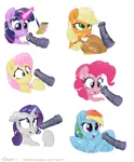 Size: 5000x6039 | Tagged: explicit, artist:selenophile, derpibooru import, applejack, fluttershy, pinkie pie, rainbow dash, rarity, twilight sparkle, alicorn, earth pony, pegasus, pony, unicorn, absurd resolution, bedroom eyes, cum, cum in mouth, cum on body, cum on ear, cum on hair, cum on hat, cum on hooves, cum on tongue, cum on wings, cumming, disembodied penis, facial, female, horsecock, implied blowjob, implied oral, implied sex, magic, magical stimulation, magicjob, male, mane six, mare, movie accurate, movie accurate porn, nudity, open mouth, orgasm, penis, straight, telekinesis, tongue out