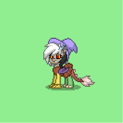 Size: 400x400 | Tagged: safe, derpibooru import, discord, pony, pony town, eris, green background, pixel art, rule 63, simple background