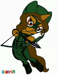 Size: 2544x3312 | Tagged: safe, artist:enzomersimpsons, derpibooru import, oc, pony, arrowverse, crossover, dc comics, green arrow, solo