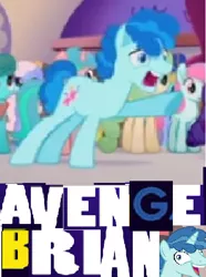 Size: 428x574 | Tagged: safe, artist:horsesplease, derpibooru import, party favor, pony, my little pony: the movie, caption, death of brian the balloon, expand dong, exploitable meme, i didn't listen, image macro, meme, revenge