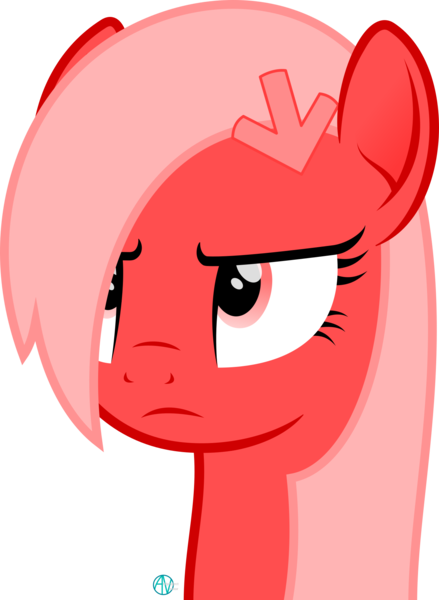 Size: 1400x1915 | Tagged: safe, artist:arifproject, derpibooru import, oc, oc:downvote, ponified, unofficial characters only, earth pony, pony, derpibooru, bust, derpibooru ponified, frown, hair over one eye, hairclip, meta, portrait, simple background, solo, transparent background, unamused, vector