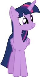 Size: 3001x5753 | Tagged: safe, artist:cloudyglow, derpibooru import, twilight sparkle, twilight sparkle (alicorn), alicorn, pony, the lost treasure of griffonstone, .ai available, absurd resolution, cute, female, mare, simple background, smiling, solo, transparent background, twiabetes, vector