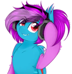 Size: 4002x4108 | Tagged: safe, artist:bl--blacklight, derpibooru import, oc, oc:night sense, unofficial characters only, bat pony, pony, absurd resolution, clothes, female, headphones, mare, simple background, socks, solo, transparent background