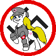 Size: 116x116 | Tagged: safe, artist:anonymous, derpibooru import, oc, oc:aryanne, unofficial characters only, pony, clothes, hat, nazi, nazi armband, nazipone, pixel art, pixelcanvas, swastika, uniform