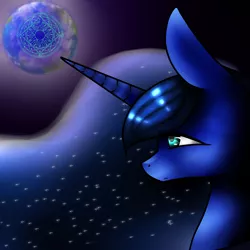 Size: 3000x3000 | Tagged: safe, artist:verimors, derpibooru import, princess luna, alicorn, pony, female, mare, solo