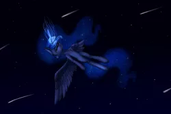 Size: 3000x2000 | Tagged: safe, artist:fellabyss, derpibooru import, princess luna, alicorn, pony, eyes closed, female, mare, solo