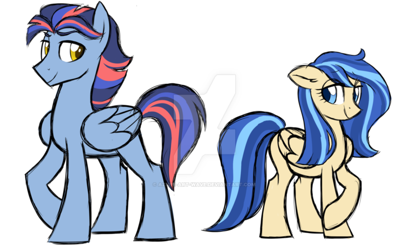Size: 1024x624 | Tagged: safe, artist:azure-art-wave, derpibooru import, oc, oc:heather, oc:shield, unofficial characters only, pegasus, pony, female, male, mare, offspring, parent:flash sentry, parent:twilight sparkle, parents:flashlight, siblings, simple background, stallion, transparent background, watermark
