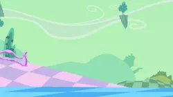 Size: 1920x1080 | Tagged: artist:byteslice, background, chaos, derpibooru import, discorded landscape, floating island, green sky, no pony, safe, scenery, svg, .svg available, vector