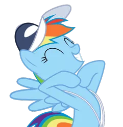 Size: 570x591 | Tagged: safe, artist:byteslice, derpibooru import, rainbow dash, pony, flight to the finish, .svg available, cute, eyes closed, female, hat, mare, simple background, solo, svg, transparent background, vector, whistle