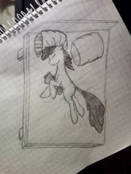 Size: 780x1040 | Tagged: safe, artist:oldteaowl, derpibooru import, smarty pants, twilight sparkle, pony, bed, graph paper, missing cutie mark, sketch, sleeping, traditional art