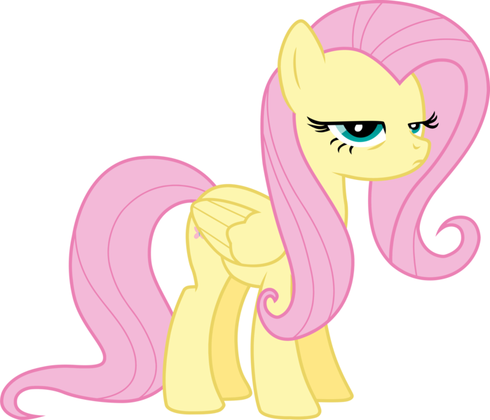 Size: 4156x3569 | Tagged: safe, artist:tomfraggle, derpibooru import, fluttershy, pegasus, pony, boast busters, female, fluttershy is not amused, mare, simple background, solo, transparent background, unamused, vector