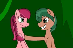 Size: 1101x731 | Tagged: safe, artist:alexeigribanov, derpibooru import, gloriosa daisy, timber spruce, ponified, earth pony, pony, brother and sister, equestria girls ponified, female, male, mare, stallion