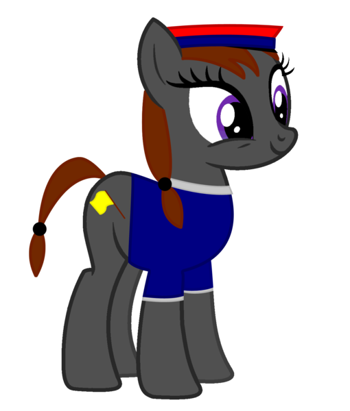 Size: 1284x1510 | Tagged: safe, artist:bronywawa, derpibooru import, oc, oc:steel road, unofficial characters only, earth pony, pony, cap, clothes, female, flag, hat, mare, simple background, solo, transparent background, uniform