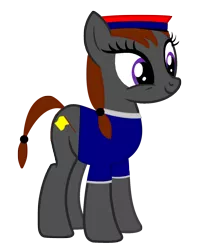 Size: 1284x1510 | Tagged: safe, artist:bronywawa, derpibooru import, oc, oc:steel road, unofficial characters only, earth pony, pony, cap, clothes, female, flag, hat, mare, simple background, solo, transparent background, uniform