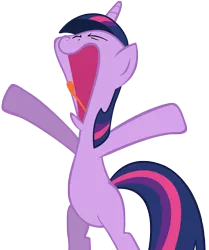 Size: 5022x6000 | Tagged: safe, artist:tardisbrony, derpibooru import, twilight sparkle, pony, unicorn, the ticket master, absurd resolution, bipedal, eyes closed, female, mare, open mouth, screaming, simple background, transparent background, vector, yelling