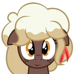 Size: 7667x7667 | Tagged: safe, artist:besttubahorse, derpibooru import, oc, oc:sweet mocha, unofficial characters only, pony, absurd resolution, bust, cute, floppy ears, freckles, looking at you, mochabetes, ocbetes, simple background, smiling, solo, transparent background, vector