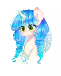 Size: 709x882 | Tagged: safe, artist:windymils, derpibooru import, oc, oc:pastel aquamarine, unofficial characters only, pony, unicorn, cute, female, gem, mare, ocbetes, smiling, solo