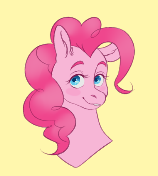 Size: 800x893 | Tagged: safe, artist:bicolure, derpibooru import, pinkie pie, pony, bust, portrait, simple background, solo