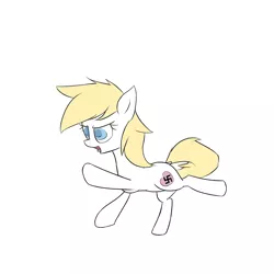 Size: 1024x1024 | Tagged: safe, artist:anonymous, derpibooru import, oc, oc:aryanne, unofficial characters only, pony, dock, female, heart, nazi, open mouth, stretching, swastika, tongue out