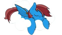 Size: 1024x576 | Tagged: safe, derpibooru import, oc, oc:johnsmith, unofficial characters only, pony, cloud, simple background, sleeping, solo, transparent background
