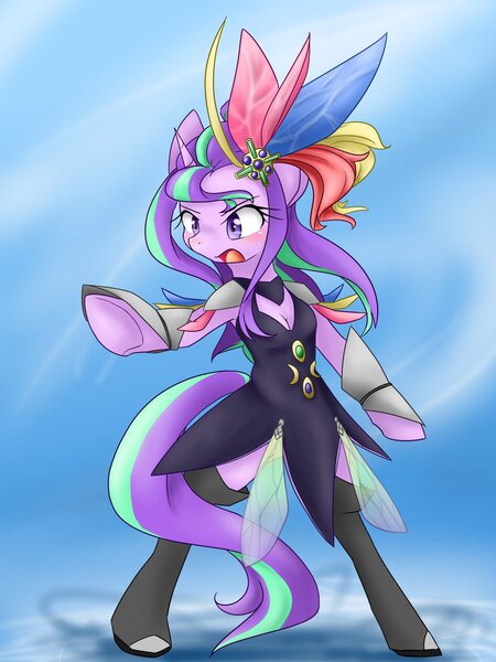 Size: 1200x1600 | Tagged: anthro, artist:azurepicker, bravely default, clothes, derpibooru import, safe, solo, starlight glimmer, summoner