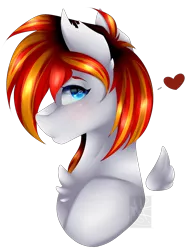 Size: 1358x1739 | Tagged: safe, artist:mauuwde, derpibooru import, oc, oc:heartfire, unofficial characters only, pony, bust, floating wings, male, portrait, simple background, solo, stallion, transparent background