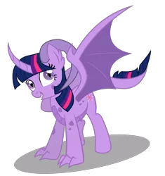 Size: 1864x1980 | Tagged: artist:dragonchaser123, derpibooru import, dracony, female, hybrid, mare, safe, simple background, solo, species swap, transparent background, twilight sparkle, vector