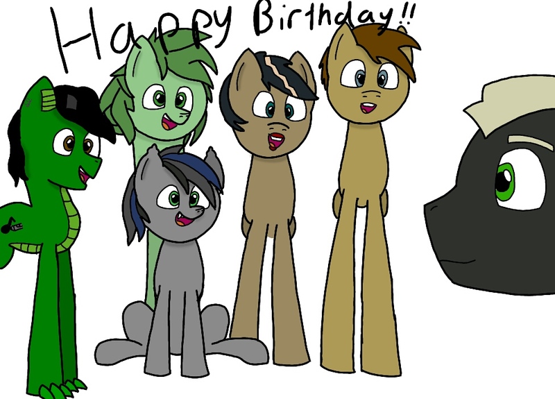 Size: 976x702 | Tagged: safe, artist:sketchlines, derpibooru import, oc, unofficial characters only, pony, happy birthday, simple background