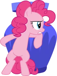 Size: 6123x8221 | Tagged: safe, artist:chrzanek97, derpibooru import, pinkie pie, earth pony, pony, the saddle row review, absurd resolution, bipedal, female, mare, simple background, transparent background, vector