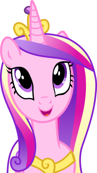Size: 2334x4161 | Tagged: safe, artist:frownfactory, derpibooru import, princess cadance, alicorn, pony, a flurry of emotions, .svg available, crown, cute, cutedance, female, happy, horn, jewelry, looking at you, looking up, mare, multicolored hair, peytral, purple eyes, regalia, simple background, smiling, solo, svg, transparent background, vector